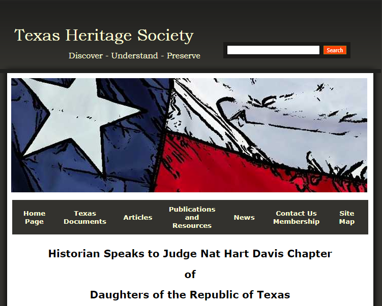 Kameron Searle Speaks to Nat Hart Davis Chapter of the Daughters of the Republic of Texas